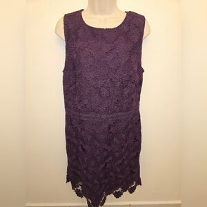 EUC Loft Ladies Sleeveless Lace Sheath Dress